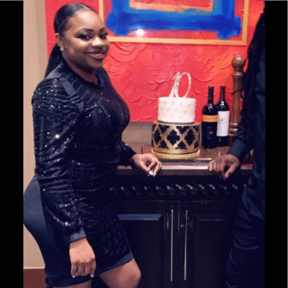 Black velvet dress